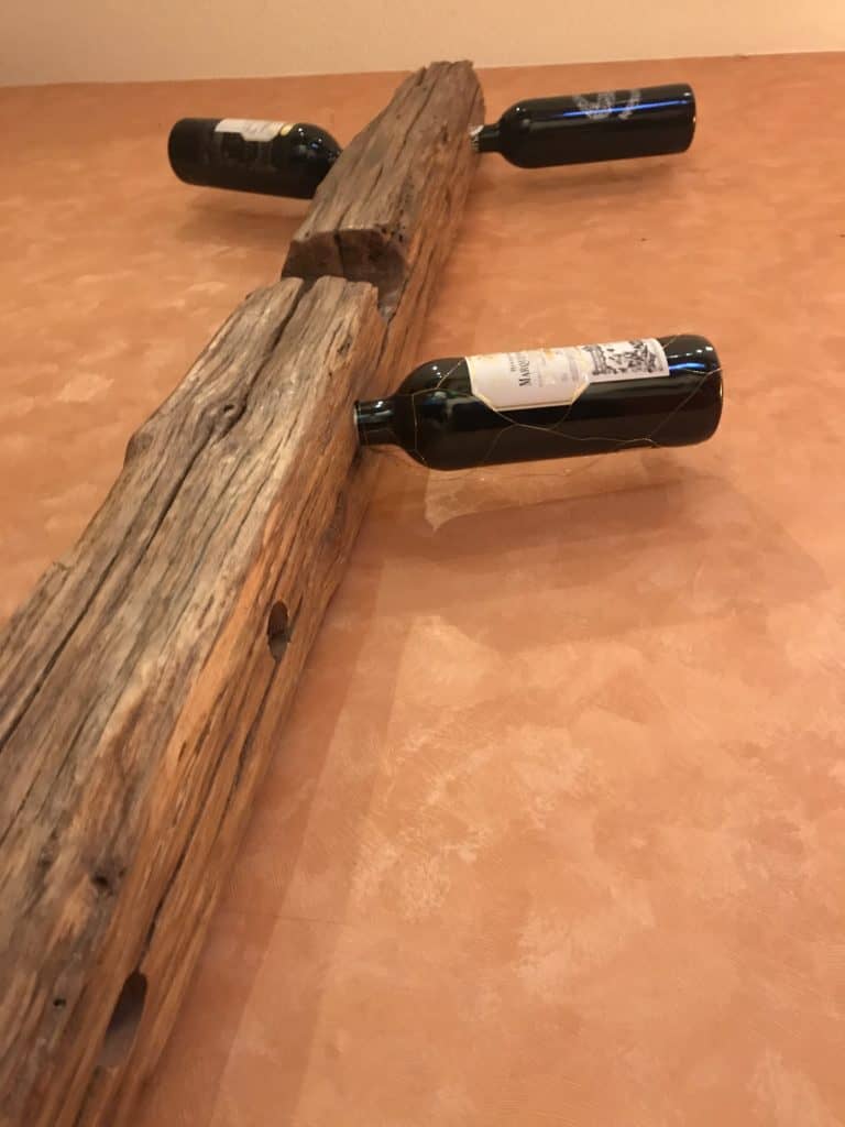 balken weinregal rustikal