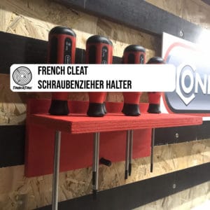 French Cleat Schraubendreher Halter