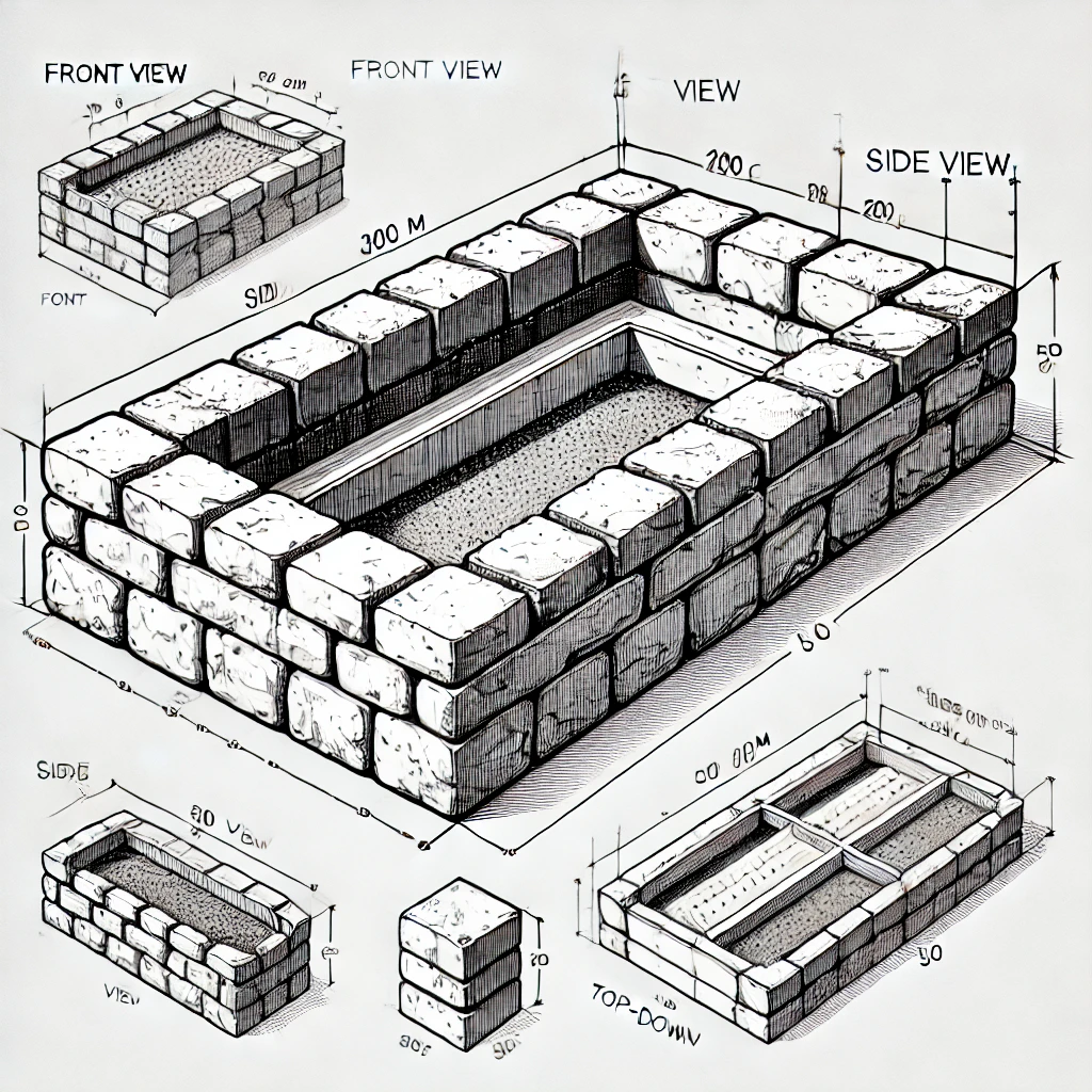 Hochbeet selber bauen aus Steinen Inspiration