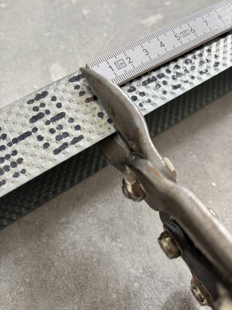 Blechschere Ablängen von UW profilen