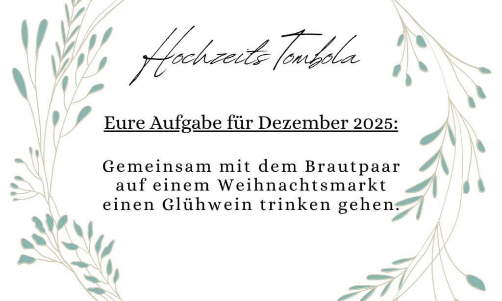 Hochzeitstombola Ideen