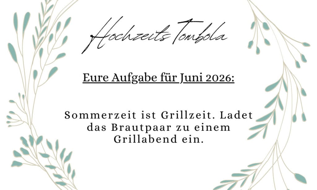 Hochzeitstombola Ideen