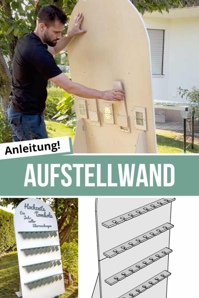 Bauplan Sektwand, Aufstellwand, Champagner Wand