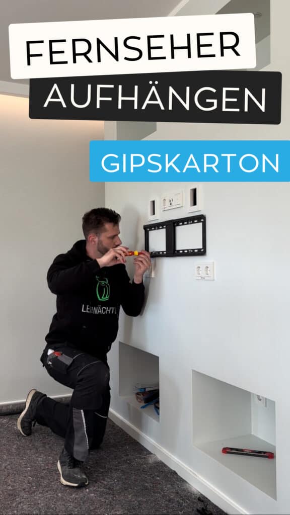 TV an Gipskartonwand befestigen