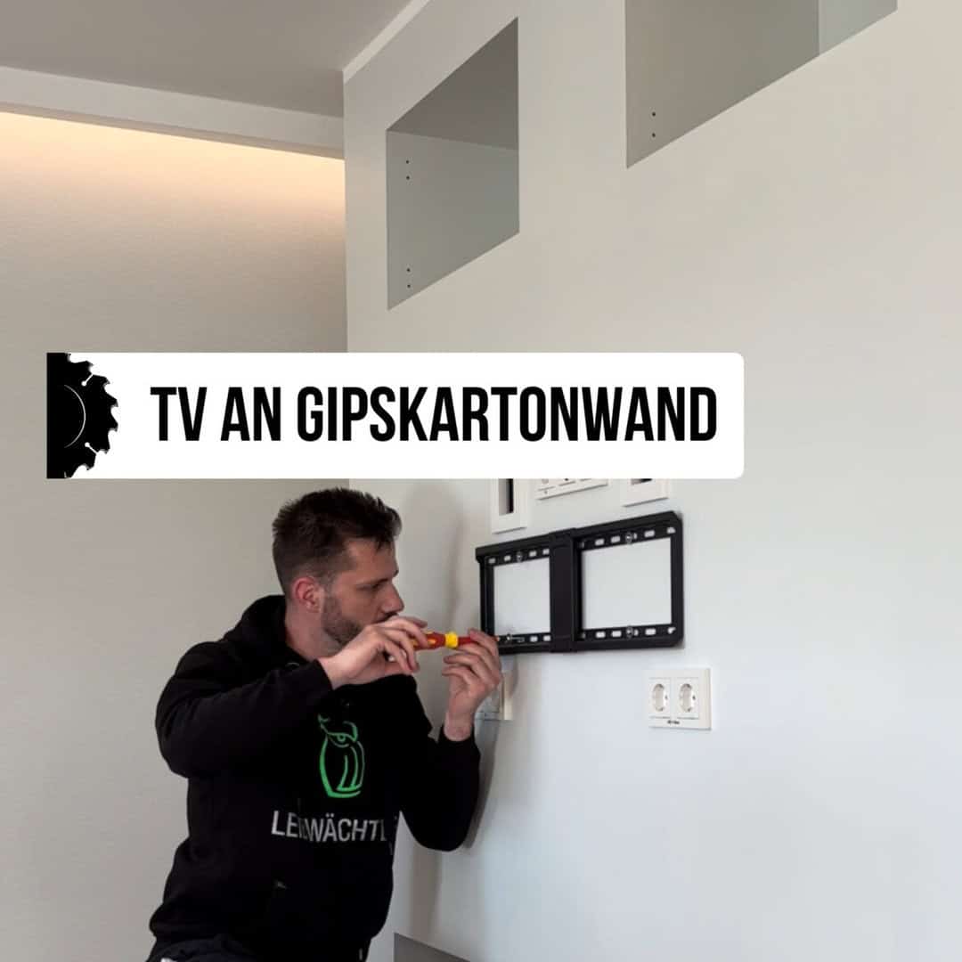 TV an Gipskartonwand befestigen