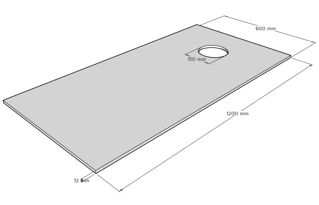 Cornhole Board Bauplan: Lochplatte