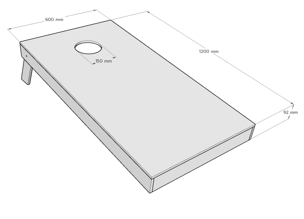 Cornhole Board Bauplan: Komplett